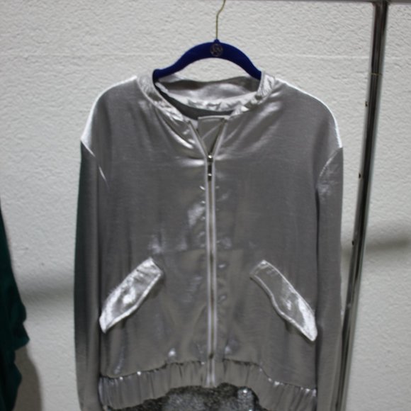 Satin Bomber Jacket M - Picture 1 of 4